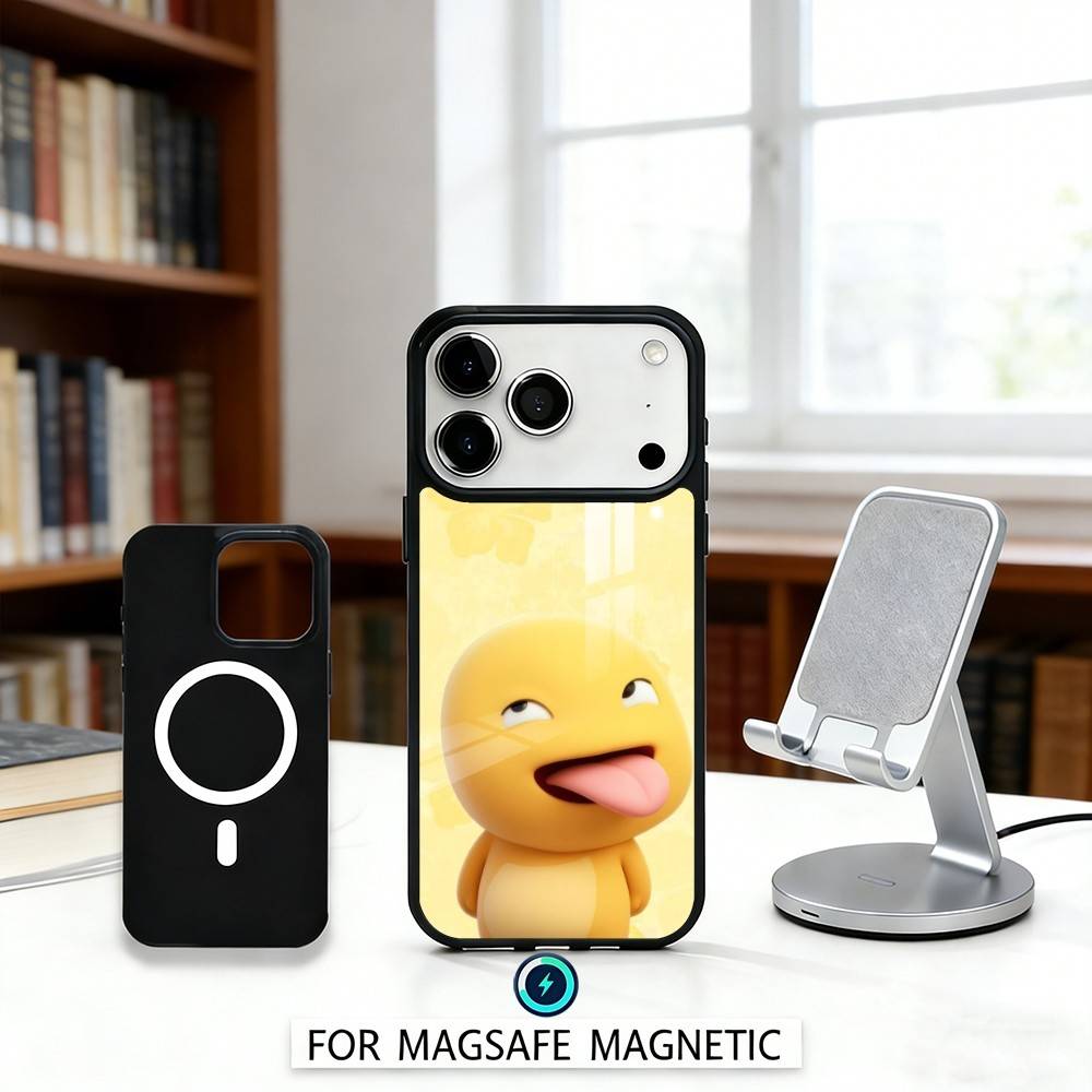 Funny Cute N-Nailong Phone Case Magnetic For iPhone17 16 15 14 13 12 Pro Max For Magsafe Wireless Charging Cover