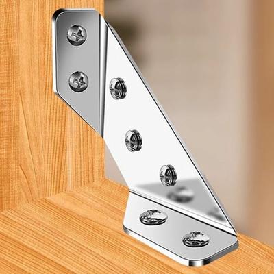 Stainless Steel Corner Brackets with Screws Furniture Corner Connector for Cabinet Angle Support Fixed Metal Brace Fasteners
