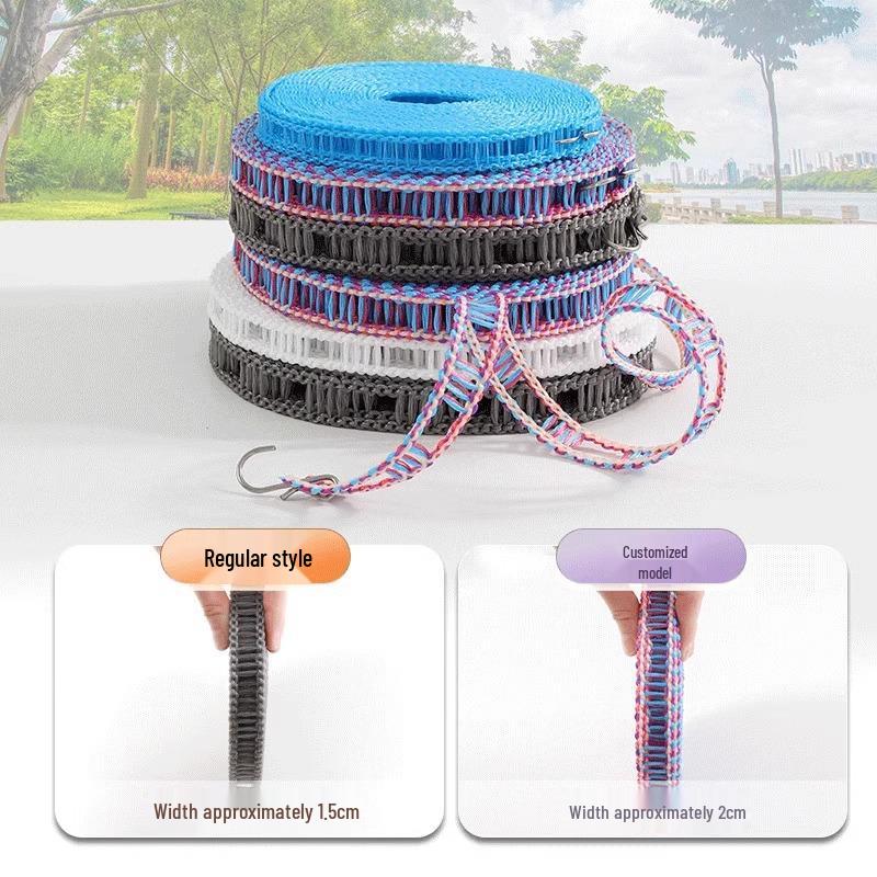 Windproof Non-Slip Clothes Drying Rope for Indoor/Outdoor Use