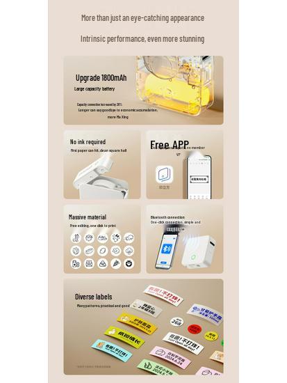 Deton P0 Portable Bluetooth Thermal Label Printer