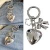 Heart Keychain Bag Charm Cute Bag Pendant Bowknot Keys Rings Backpacks Keys Holder Perfect Present Suitable for All Ages