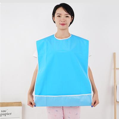 Śliniaki dla dorosłych Wodoodporne Olejoodporne PVC Pacjenci w podeszłym wieku Wielorazowy Ręcznik na ślinę dla