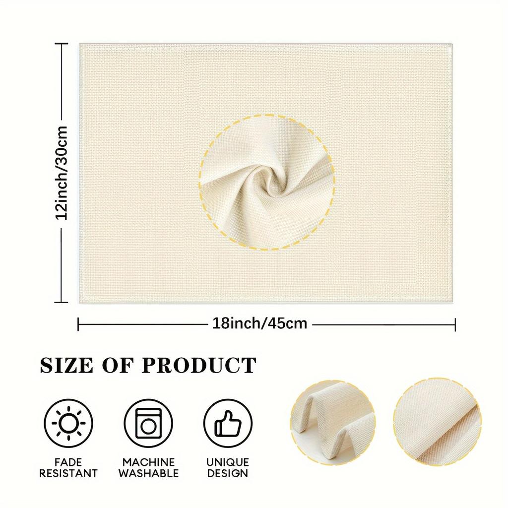 Set di 4 tovagliette, Tovagliette con design artistico, Perfette per Tavoli da Pranzo e Tavolini da Caffè, Decorazioni per la Casa, Cucina Ristorante Festa