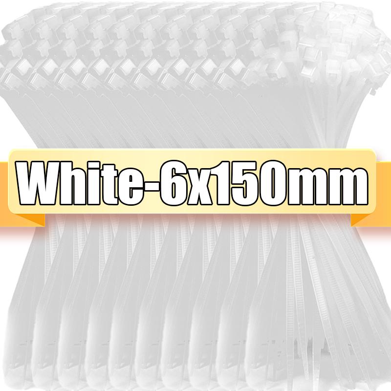 1000/100pcs Releasable Nylon Cable Ties Reusable Self-locking Cables Tie Binder Lock Slipknot Wraps Strap Zipper Ties Organizer