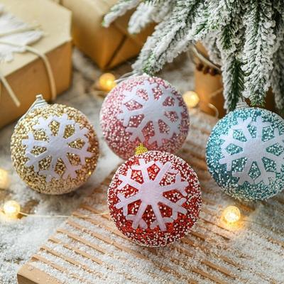 1PC 8CM Foam Christmas Ball Pendant Xmas Tree Ornament New Year Party Hanging Bubble Balls Charm Festival Atmosphere Home Deco