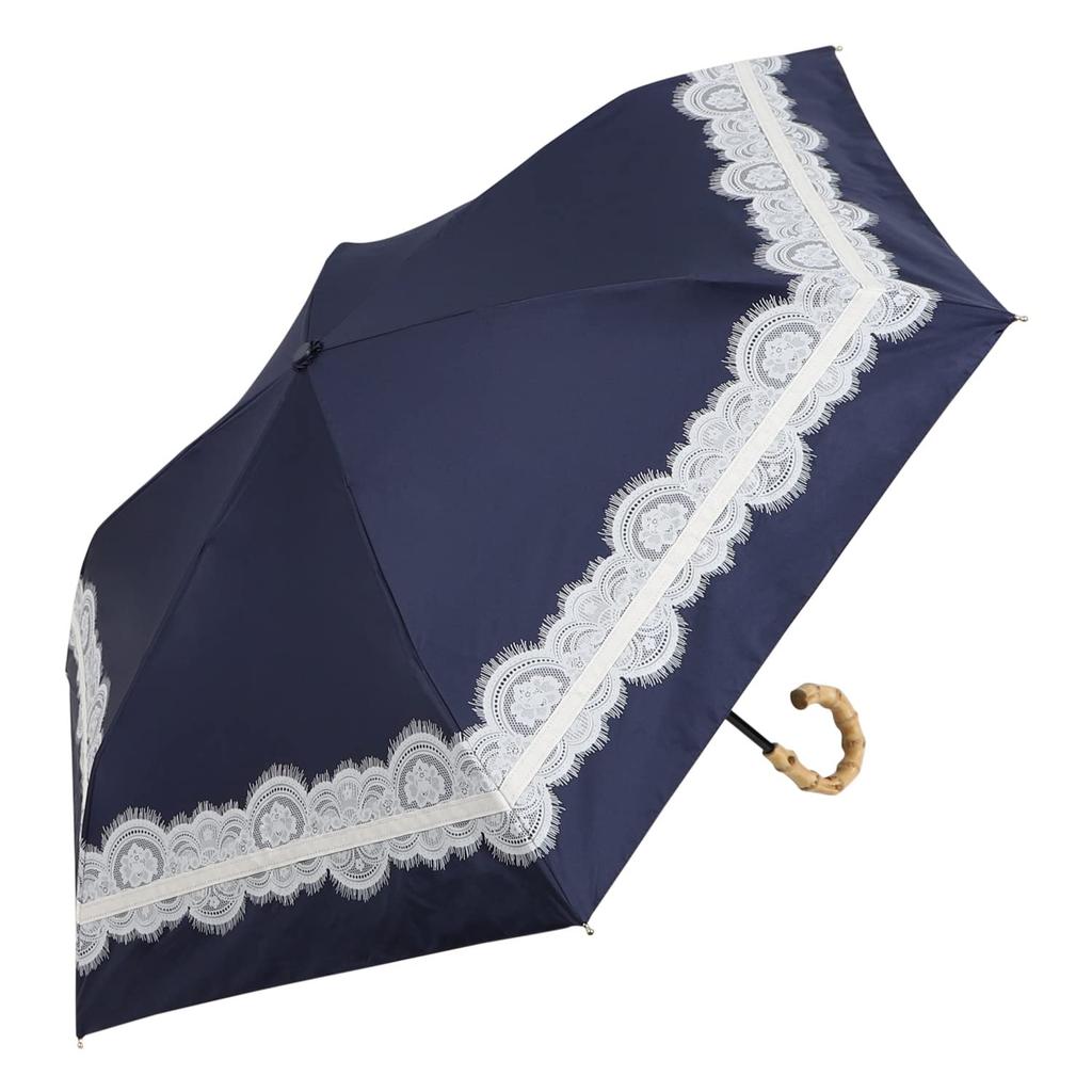 Refume Folding Light Heat UV 3 Suitable for Sun and Navy and White Parasol, 100% Blocking, Lightweight, Blocking, Protection, Tiers, Rain, REFU-0004,
