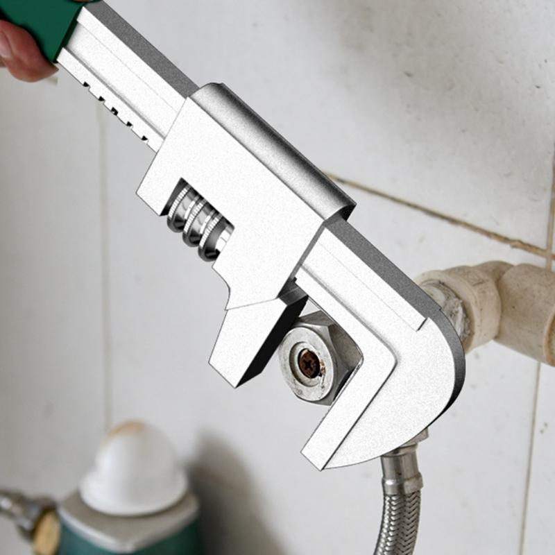 Multifunctional Adjustable Wrench With Wide Jaw Opening Up To 9.8cm For Automotive Mechanics And DIYer Use