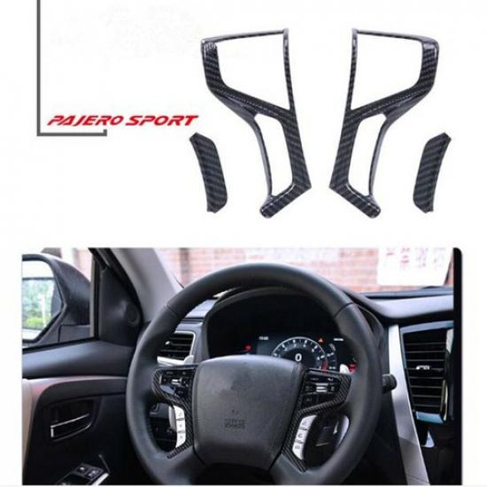 Car Steering Wheel Decor Cover Trim For Mitsubishi Montero Pajero Sport 2020-21