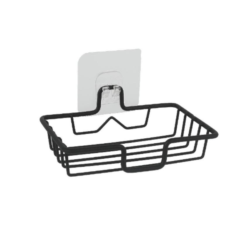 1pc Soap Rack Soap Box Wall Mounted Stainless Steel No Punching Required Storage Rack TOILET Bathroom Accessories