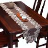 Waterproof & Oil-Proof PU Lace Table Runner - American Light Luxury Design for Dining Table or Shoe Cabinet