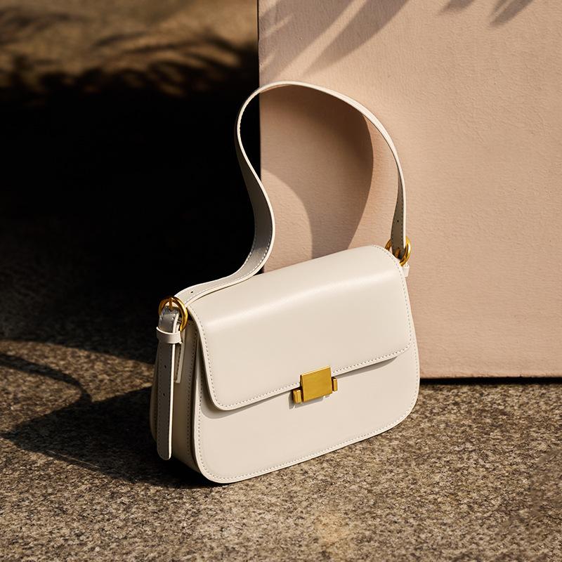 Mrs. Qiao Underarm Bag 2025 New Women's Bag Autumn Winter Crossbody Small Square Bag High-end Single Shoulder Genuine Leather Women's Bag
