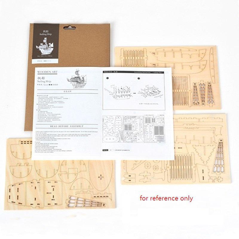 3D Ahşap Bulmaca Oyuncak Montaj Modeli Kitleri Masa Dekorasyonu Çocuklar Çocuklar için Lazer Kesim DIY