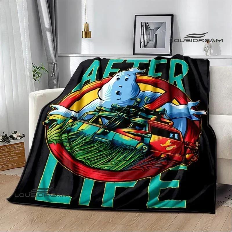 Coperta Stampata Cartoon G-Ghostbusters Calde Coperte in Flanella Morbide e Confortevoli Coperta da Casa Viaggio Fodere per Letto Regalo di Compleanno