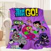 Coperta Peluche Go Carina Cartone Animato Tappeto per Pisolino Divano per Soggiorno Stanza T-Teen Ufficio Caldo Stanza da Letto T-Titans Compleanno Casa Viaggio Regali per Bambini