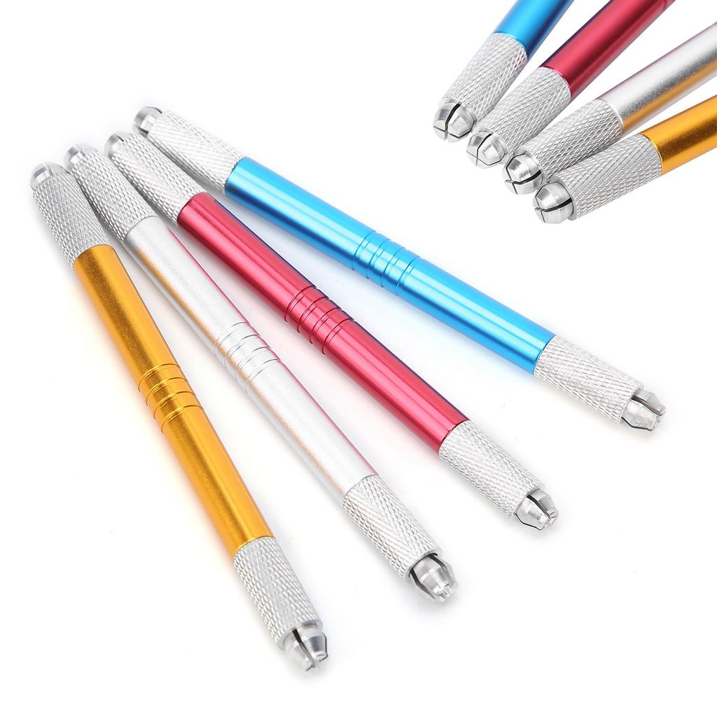 4pcs Manual Microblading Pen Aluminum Alloy Makeup Eyebrow Tattoo Pen Set Accessory