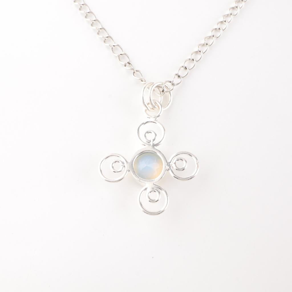 Rare Milky Opal Gemstone 925 Sterling Silver Jewelry Pendant For Engagement Gift PP-41-18