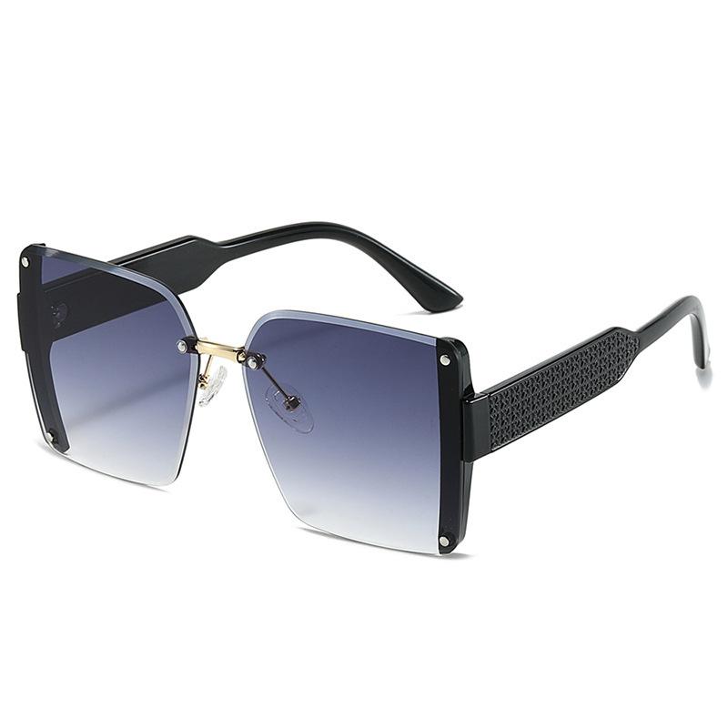 

New Luxury Fashion Leopard Gradient Square Women Sunglasses Brand Design Retro Trend Frame Rimless Men Sun Glasses Uv400 as picture