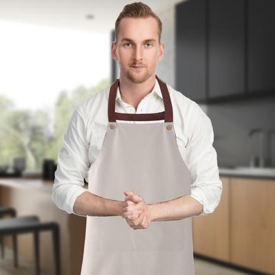 Kochschürze mit Taschen Backen Küchenschürze für Koch Staubdicht Verstellbar Herrenschürzen zum Grillen Grillschürze zum Barbecue