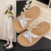 Xiaoxiangfeng Cool Slippers Women's Summer Wear 2025 New Fashionable Versatile Skirt Thick Bottom Non-slip Beach One-word Drag