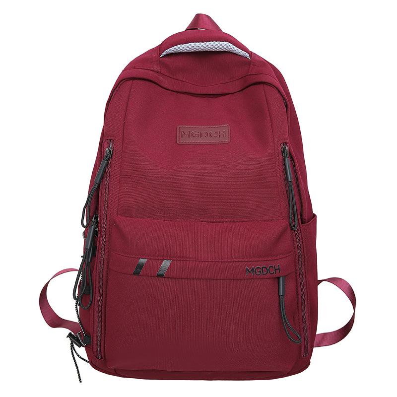 Schoolbag Children Girls Primary School Junior High School Solid Color College Student Backpack