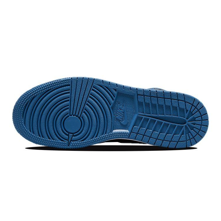 Детские кроссовки Air Jordan 1 Retro High OG GS Dark Marina Blue Black White 575441-404