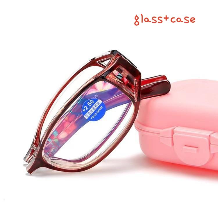 

Складные очки для чтения для женщин и мужчин с футляром, элегантные винтажные компьютерные очки с принтом, защита от радиации +2.50