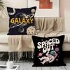 Cartoon Astronaut Rocket Pillow Case pillowcase, double-sided printed, sofa cushion, bedroom headboard pillow