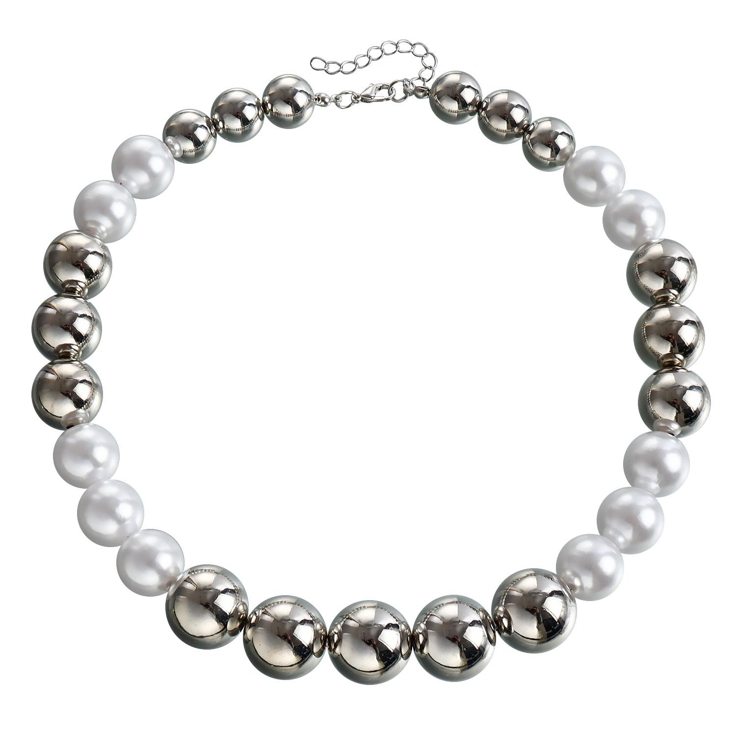 Exaggerated large bead fashion short necklace choker punk temperament imitation pearl collar