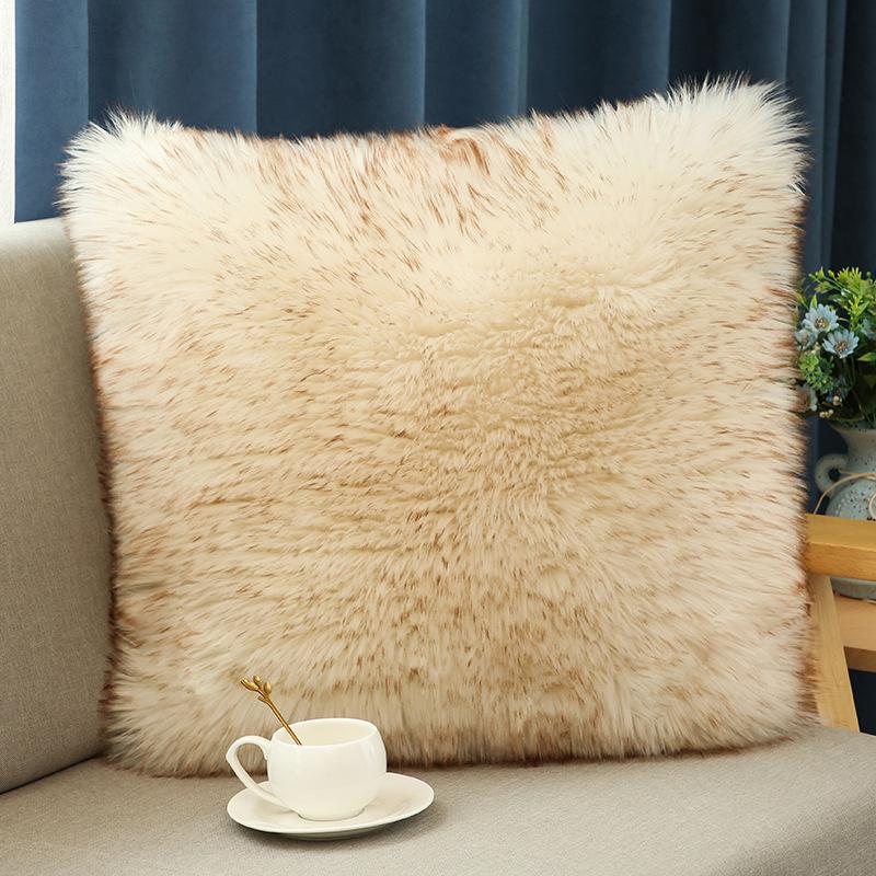 

Моющийся плюшевый чехол на подушку из искусственной шерсти для дивана Pillow Insert for Cover