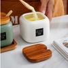 Japanese Style Kitchen Frosted Ceramic Spice Jar Set Creative Simple Seasoning Box 3-piece Set Salt, Sugar and Pepper Shakers