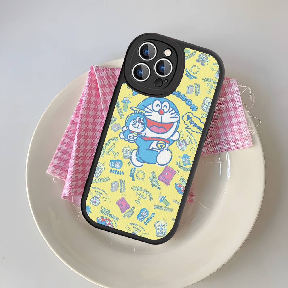 Cartoon D-Doraemons Phone Cover For IPhone 11 12 13 14 15 16 Pro Max Mini Plus Soft Leather Case