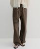 Beullaengkeu03 Cotton Banding Harem Pants (Brown)
