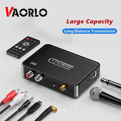 VAORLO NFC Wirless Adapter U-Disk TF Spielen Mit Mikrofon Jack Unterstützung Karaoke Stereo Musik Bluetooth Empfänger Fernübertragung