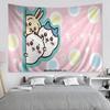 Kawaii Usaki Cute Chiikawa Cartoon Tapestry Room Decoration Home Decor Bedroom Wall Hanging Fabric