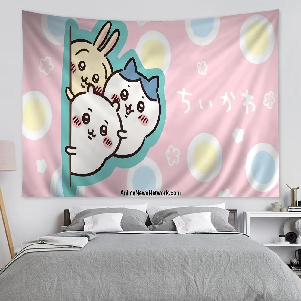 

Каваї Усакі Милий Чікава Мультяшний Гобелен Прикраса Кімнати Домашній Декор Спальня Настінна Підвіска Тканина 29x37in