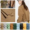 100x145cm Material Dublu-față din Piele de Cămilă Elastic pe 4 Laturi Moale Material de Designer pentru Cusut Manual DIY Haine Hanorace Jachete Pantaloni