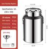 Xihe 5L Food Grade Stainless Steel Sealed Storage Container