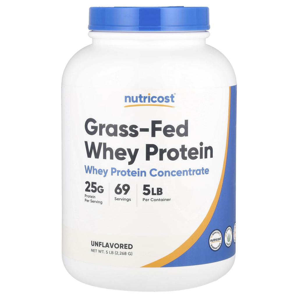 Grass-Fed Whey Protein Concentrate, Unflavored, 2,268G (5Lb)