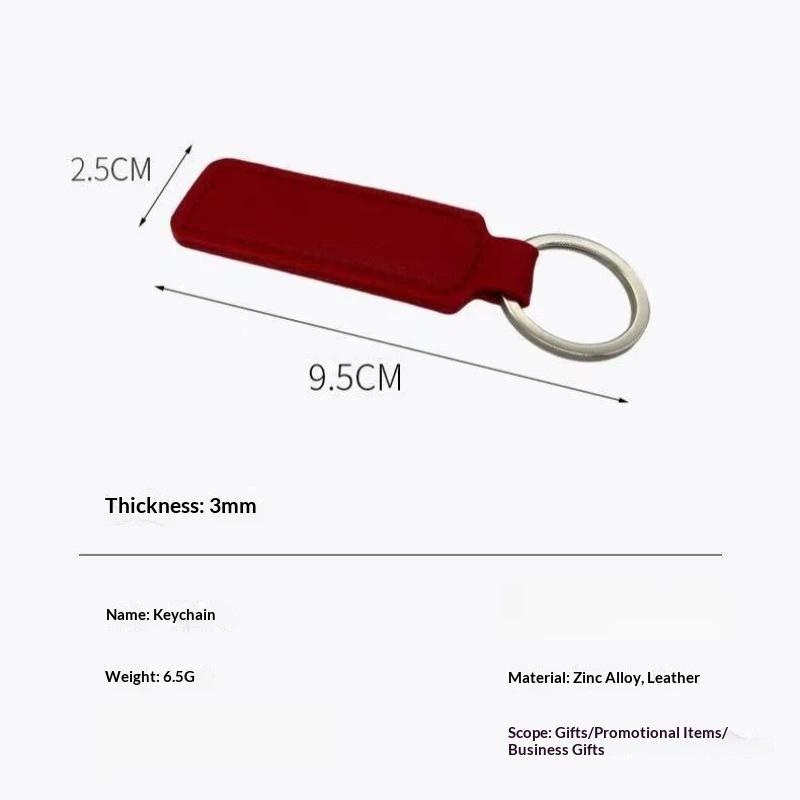 Simple PU Leather Keychain Soft Touch Solid Color Mini Key Holder Fashion Bag Pendant Decor for Daily Use
