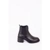 Women's Genuine Leather Chunky Mid Heeled Casual Boots