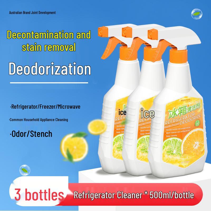 Orange Scent Refrigerator Cleaner & Deodorizer: Mold & Oil Stain Remover