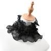 Spring Summer Floral Lace Trim Polyester Neck Scarf Versatile Women's Shirt Collar Design with Ruffled Edge for Stylish