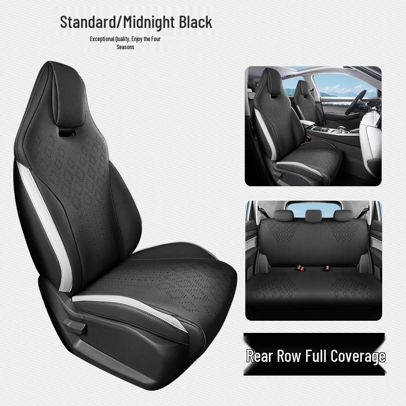 Hao Yue PRO Full Leather Car Seat Cushion - Universal, Four Seasons, Half-Pack