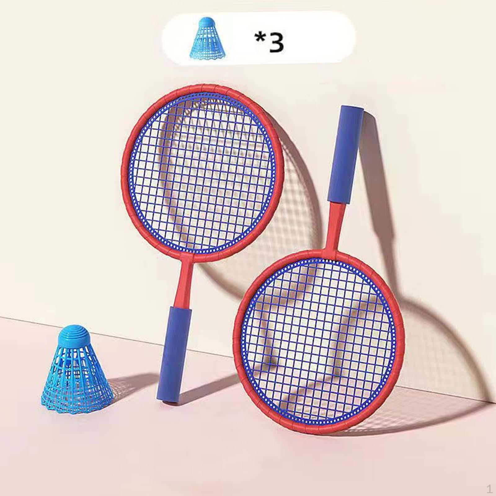Badminton Racket for Kids Shuttlecocks Play Game Toy Tennis Racquet Sports blue and red