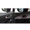 For Mazda 3 Axela 2013-2016 Real Carbon Fiber Stickers Door Switch Handle Panel Cover Car ide decorative Accessories