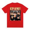 Keanu Reeves Vintage 90er Jahre Print T-Shirts Unisex Damen Mode Hip Hop T-Shirt Hohe Qualität Übergroßes Kurzarm T-Shirt Streetwear