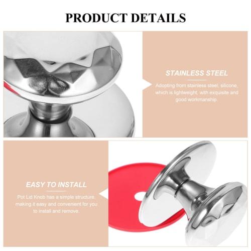 DECHOUS Pot Lid Handle, Pot Lid Knob, Replacement Pot Knob, Stainless Steel Pot Lid Handle, Kitchen Cookware, Pot Lid Accessories
