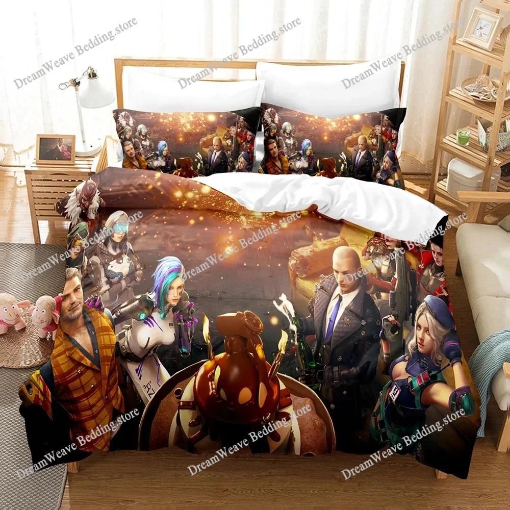 New Free Fire Battlegrounds Bedding Set Single Twin Full Queen King Size Bed Set Adult Kid Bedroom Duvetcover Sets 3D Print Game