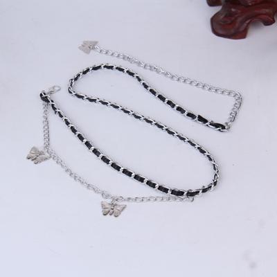 Taillenkette Damen Schmetterlingskette Dekorativ Mit Kurzem Rock Hose Dünner Gürtel Taillenkette