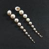 Pearl Long Dangle Earrings For Women With Elegant Office Wear Accessory